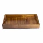 Tablecraft CRATE124 Half Size Brown Wood Display Crate 4-1/4" Deep — view 5