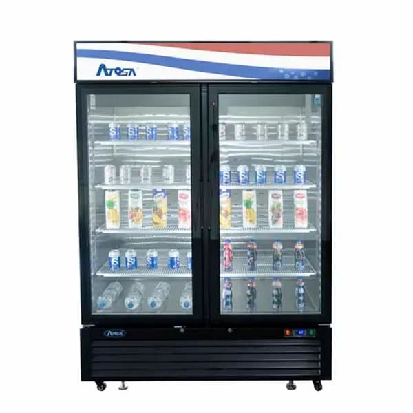 Atosa MCF8733GR 28.5 cu. ft. 2-Swinging Door Refrigerator Merchandiser 39-3/8"W — view 2