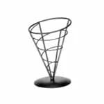 Tablecraft 10737 4" Square Black Crackle Pattern Aluminum Snack Basket — view 4