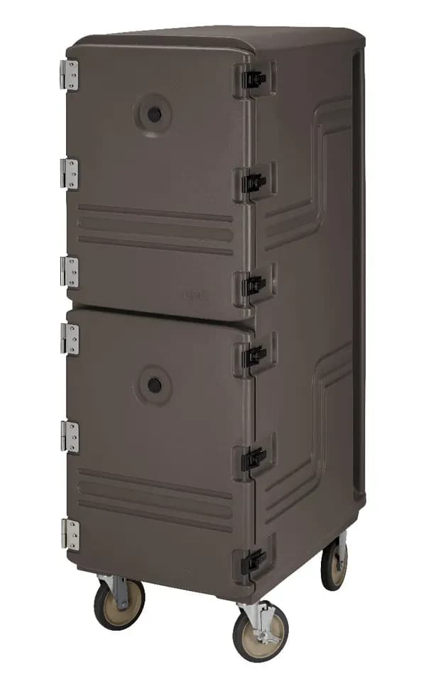 Cambro Camcart 1826DBCSP131 Insulated Dark Brown Front Loader Food Carrier — main image