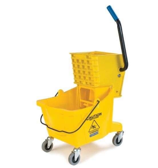 MOP BUCKET, SIDE-PRESS WRINGER, 26 QT, YELLOW, COMMERCIAL — main image