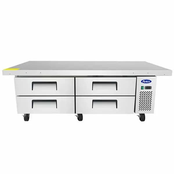 Atosa MGF8454GR 12.1 cu. ft. 4-Drawer Refrigerated Chef Base with Extended Top 76"W — view 2