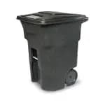 Toter SHL50-90715 50 Gallon Slimline Sandstone Square Trash Container with Hinged Dome Lid — view 3