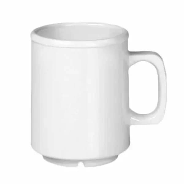 Thunder Group CR9010W White 8 oz. Melamine Mug/Cup | Case of 12 — view 2