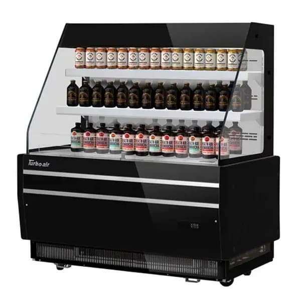 Turbo Air TBA49-50N-B Black Horizontal Open Display Case Merchandiser 48-7/8"W — view 2