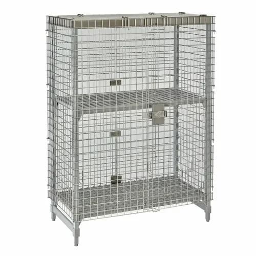 Cambro Camshelving CPU244864SUPKG Stainless Steel Premium Mobile Security Cage 50-1/4"W X 26-3/4"D X 64-1/2"H — view 2