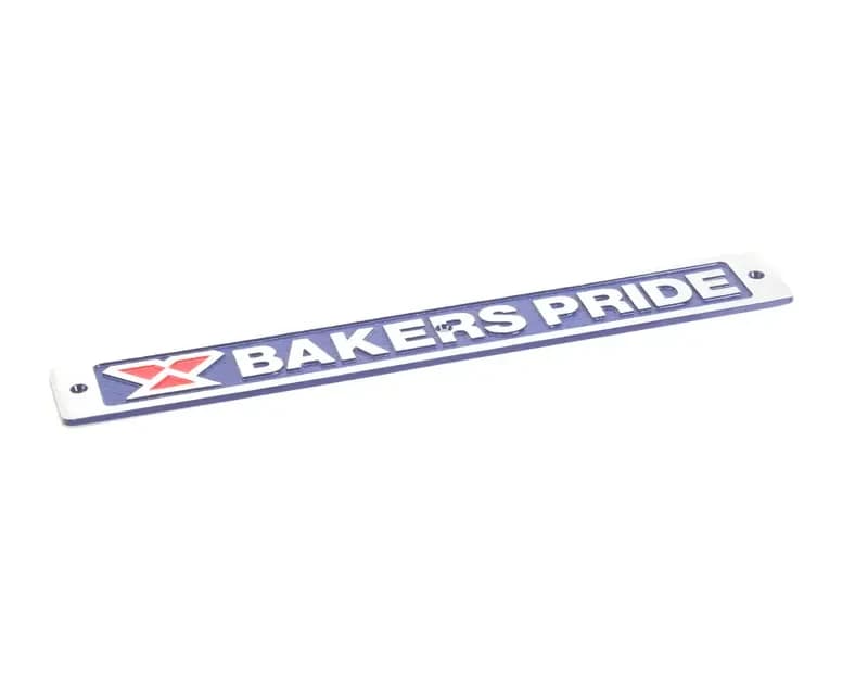 Bakers Pride 2M-U1043A Name Plate, Bakers Pride, 13-3/4", Blue