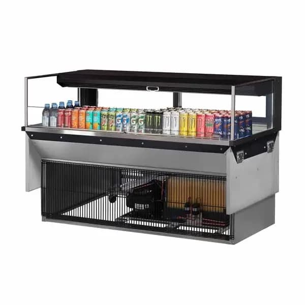 Turbo Air TOM-60L-UFD-B-1SI-N Black Drop-In Open Display Case Merchandiser 59-7/8"W — view 2