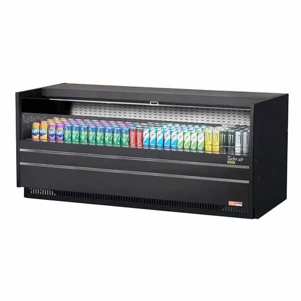 Turbo Air TOM-72UC-B-N Black Drop-In Open Display Case Merchandiser 72-1/4"W — view 2