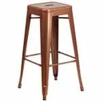 Flash Furniture ET-BT3503-30-COP-GG Copper Galvanized Steel Bar Stool — view 4
