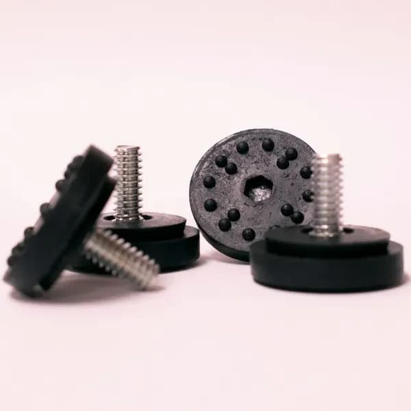 Modesto Black Table Base Glides with 1/4" Thread | Pack of 4 — view 2