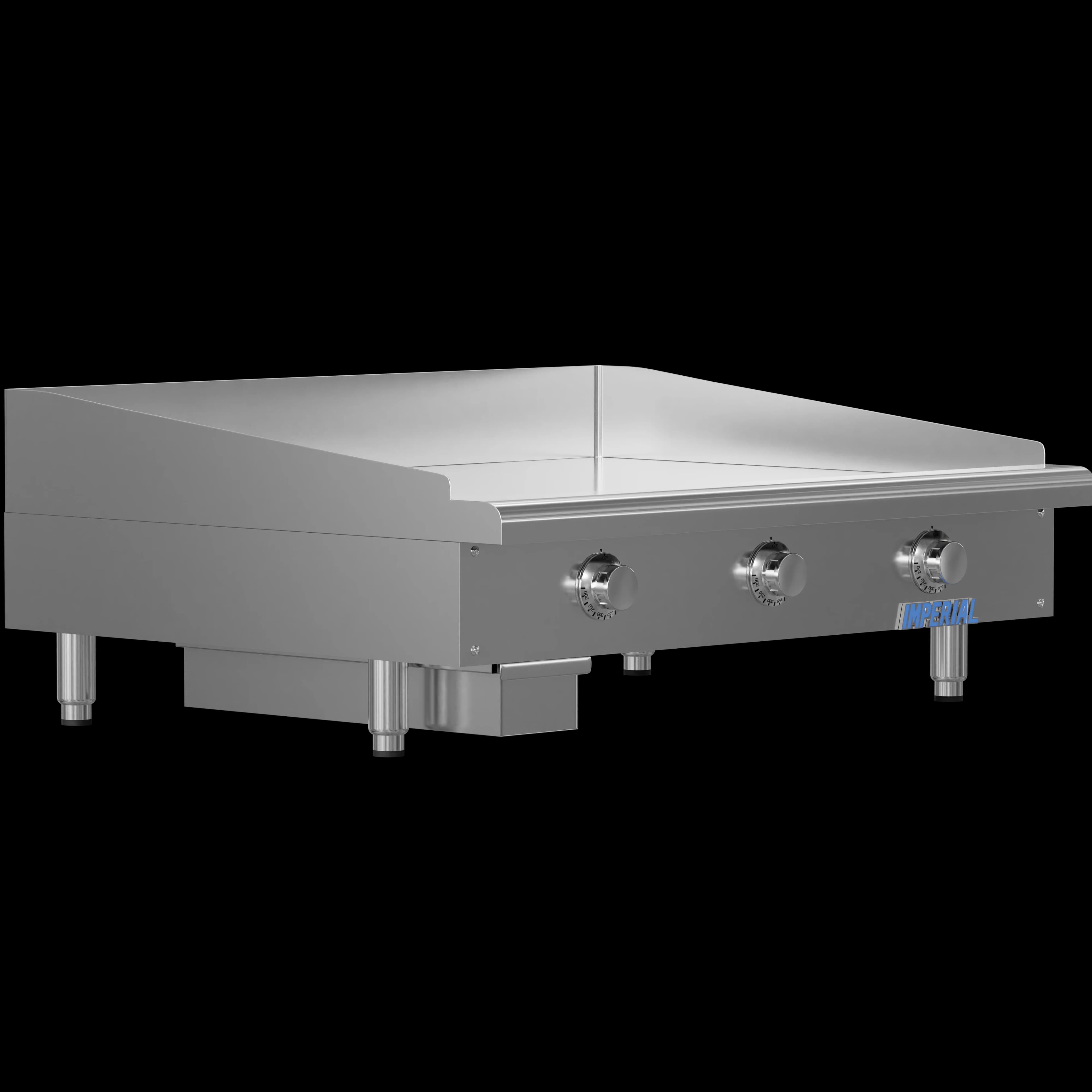 Imperial ITG-36-E Pro Series Electric Countertop Griddle 36 Inch Wide Thermostatic Control Rectangle Polished Steel 0.5 Inch Thick Plate Heavy-Duty — 480V, 3PH — view 4