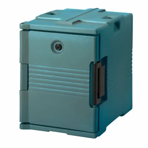 Cambro Ultra Pan Carrier UPC400401 Insulated Slate Blue Front Loader Food Carrier — main image