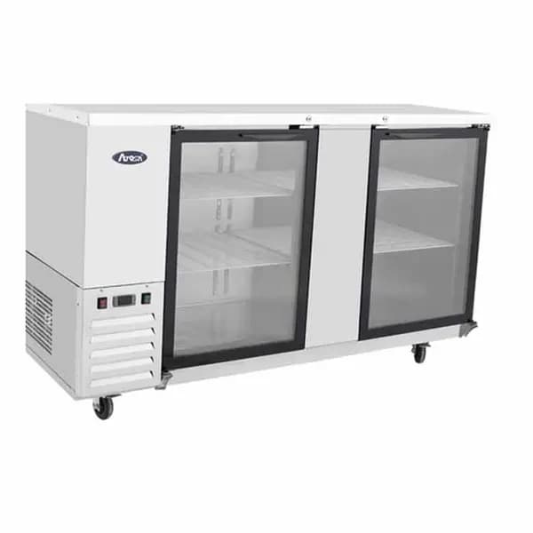 Atosa SBB69GGRAUS1 Shallow Depth Stainless Steel Back Bar Cooler with Glass Door 68"W — main image
