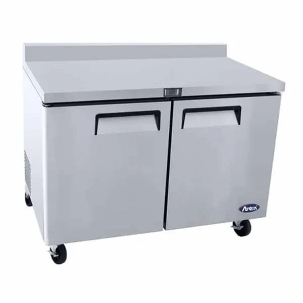 Atosa MGF8409GR 13.4 cu. ft. 2-Door Worktop Refrigerator 48-1/4"W — main image