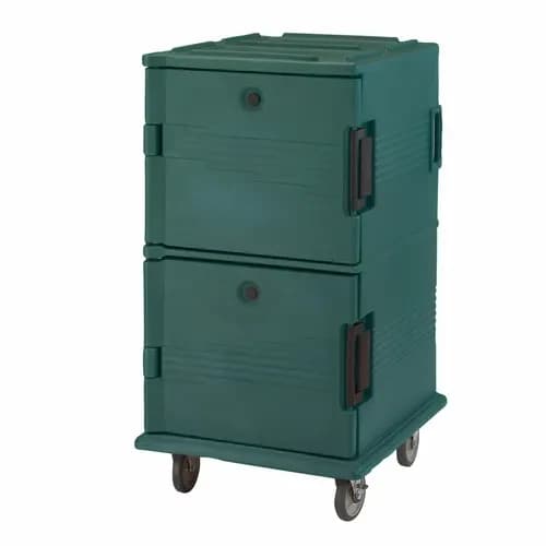 Cambro Ultra Cam Cart UPC1600SP192 Insulated Granite Green Front Loader Food Carrier — main image