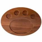 Tablecraft 10709 Acacia Wood Rectangular Fajita Serving Board 18-1/2" x 8-3/4" x 3/4 — view 4