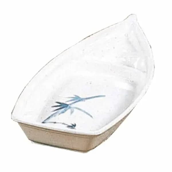 Thunder Group 8004BB Blue Bamboo 13 oz. Melamine Sushi Boat | Case of 12 — view 2