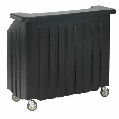 Cambro Cambar BAR540110 Black Portable Bar 5-Bottle Speed Rail Portable Bar 54"W X 25-7/8"D X 46-1/8"H — view 2