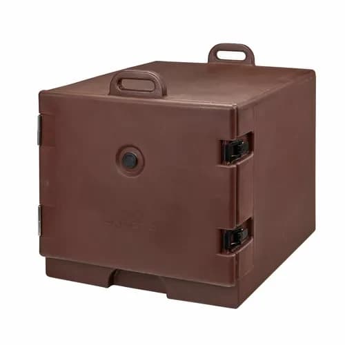 Cambro Camcarrier 1826MTC131 Insulated Dark Brown Front Loader Food Carrier — main image