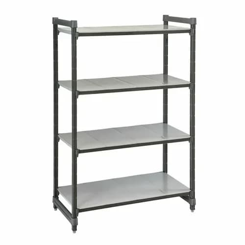 Cambro Camshelving ESU244872S4580 4-Shelf Polypropylene Brushed Graphite Shelving Kit 48"W X 24"D X 72"H — view 2