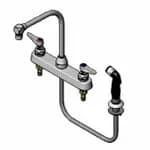 T&S B-1152 8" Deck Mount Workboard Faucet with 8" Swing Spout Nozzle and Spray Hose — view 3