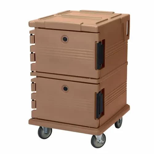 Cambro Ultra Cam Cart UPC1200157 Insulated Coffee Beige Front Loader Food Carrier — view 2