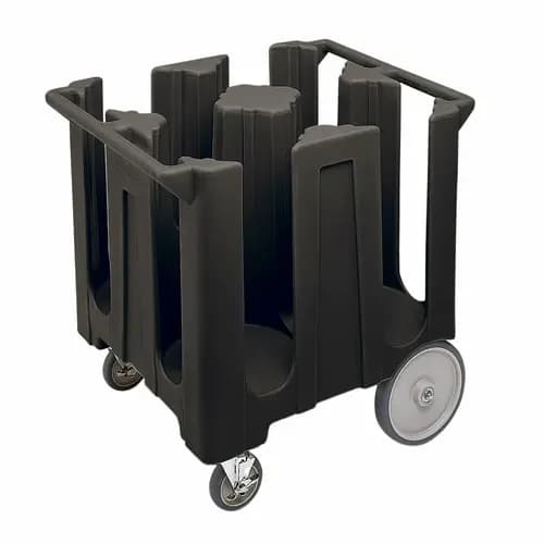 Cambro DC1225110 Polyethylene 4 Black Dish Caddy With 4 Dividers — main image