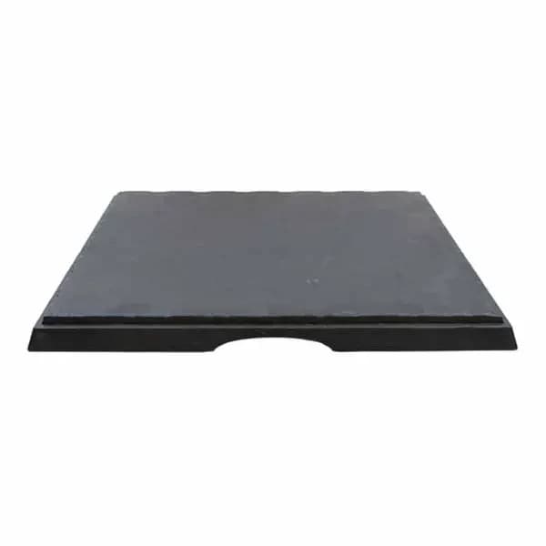 Tablecraft MGD1616 Frostone Slate Square Melamine Serving Tray 16-5/8" x 16-5/8" — view 2