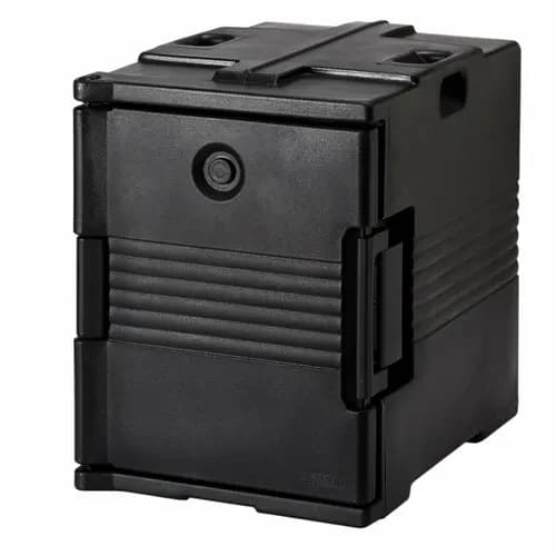 Cambro Ultra Pan Carrier UPC400110 Insulated Black Front Loader Food Carrier — view 2