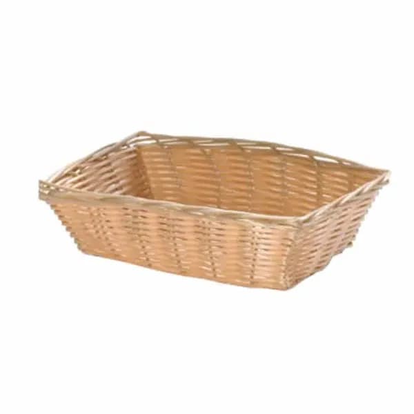 Tablecraft 1172W Natural Rectangular Woven Basket 9" x 6" x 2-1/2 | Case of 12 — view 2