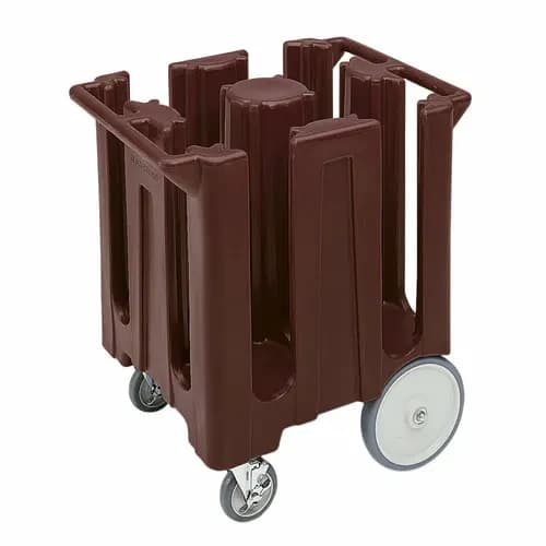 Cambro DC825131 Polyethylene 4 Dark Brown Dish Caddy With 4 Dividers — main image