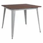 Flash Furniture CH-51050-29-OR-GG 35-1/2" Square Dining Height Metal Orange Table — view 3