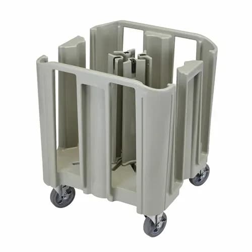 Cambro ADCSC480 Polyethylene 4 Speckled Gray Dish Caddy With 4 Adjustable Dividers — view 2