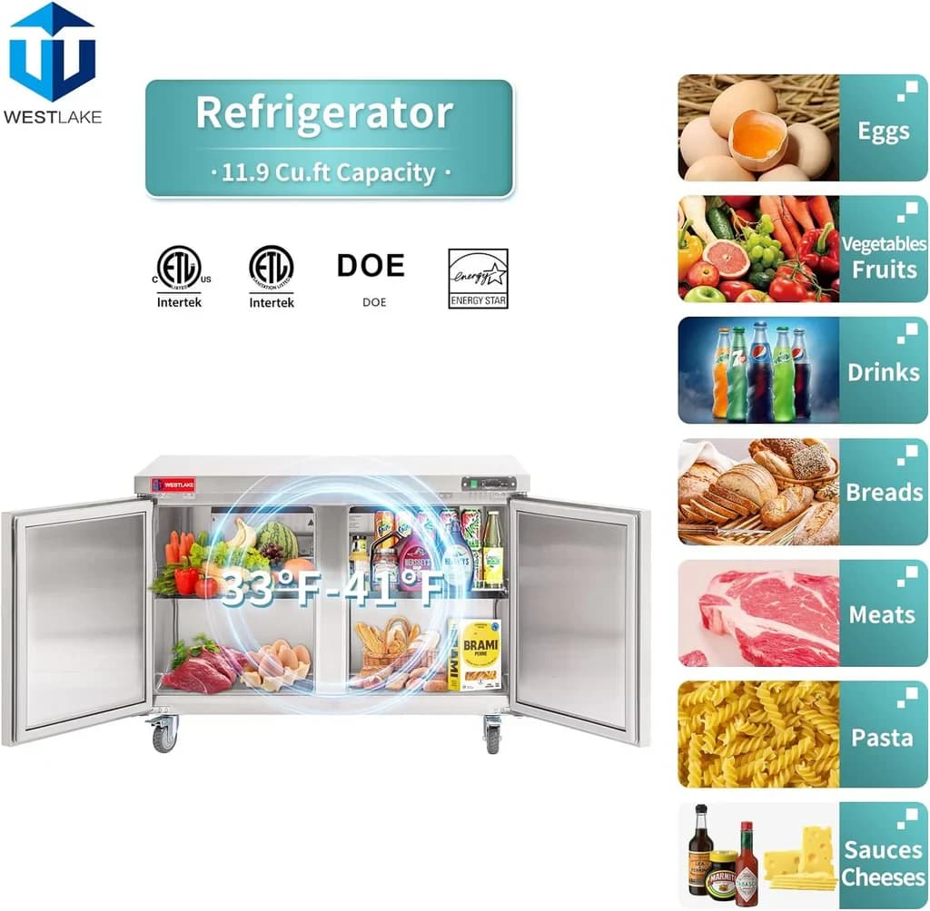 Westlake WKTF-27B Undercounter Freezer 1 Door -8-0°F — view 6