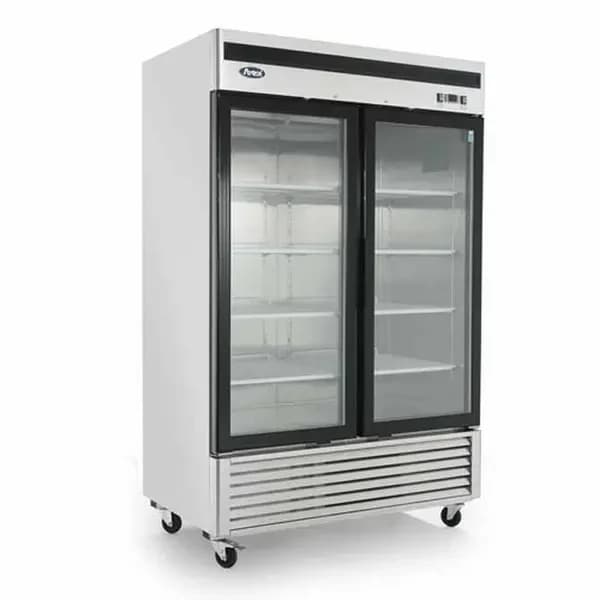 Atosa MCF8707GR 44.8 cu. ft. 2-Swinging Door Refrigerator Merchandiser 54-3/8"W — main image