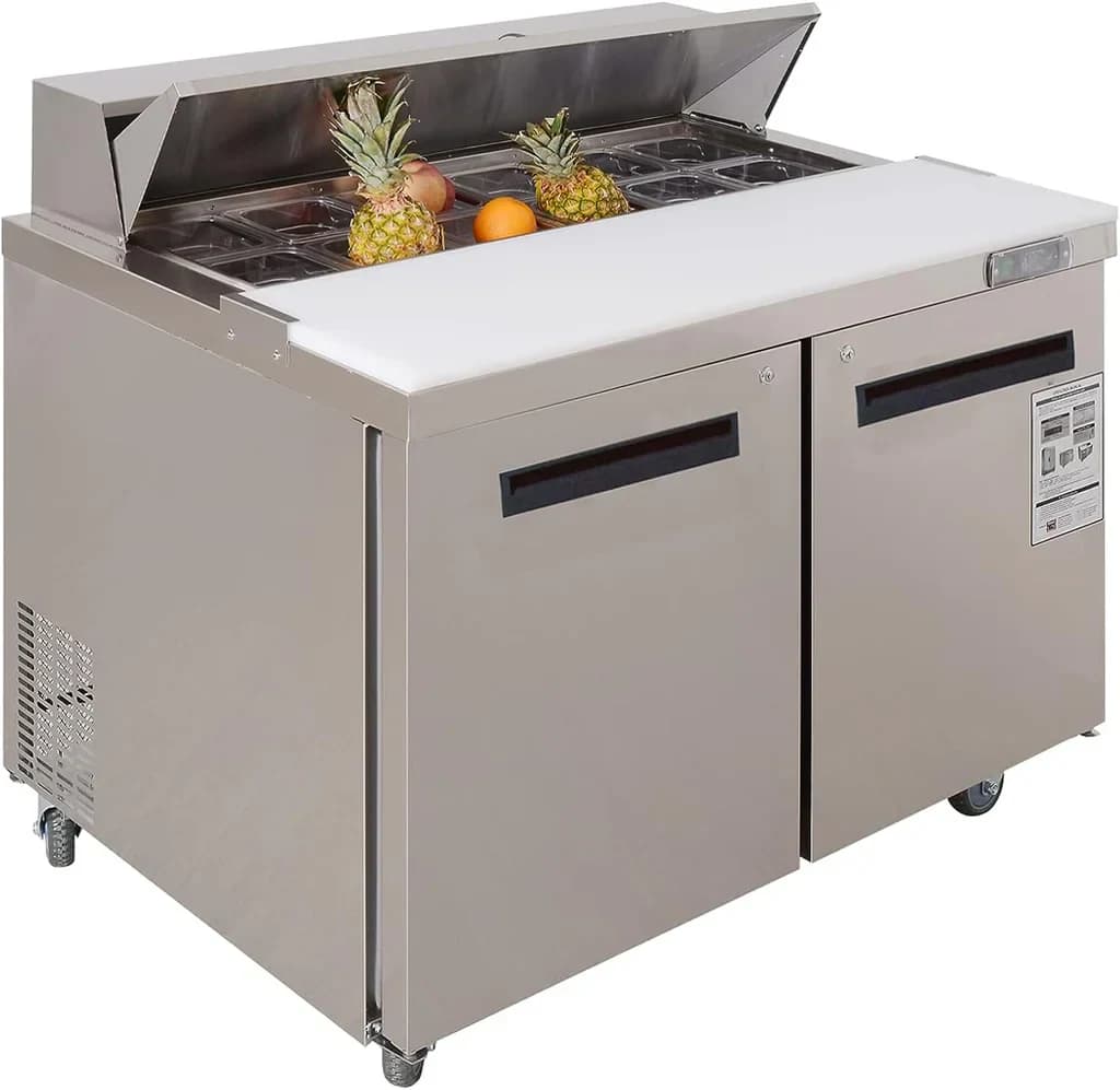 Westlake WKSR-48BM Salad Prep Table Refrigerator 2 Door 33-40°F