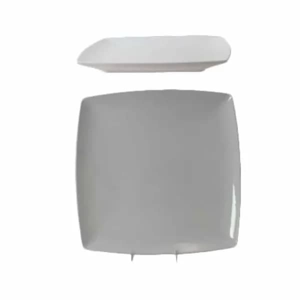 Thunder Group 29012WT Classic White 12" x 12" Square Melamine Plate | Case of 12 — view 2