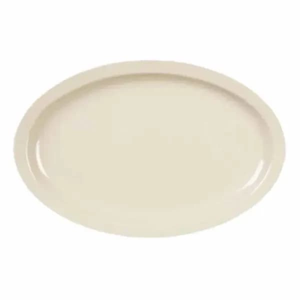 Thunder Group NS512T NuStone Tan 11-1/2" x 8" Oval Melamine Platter | Case of 12 — view 2
