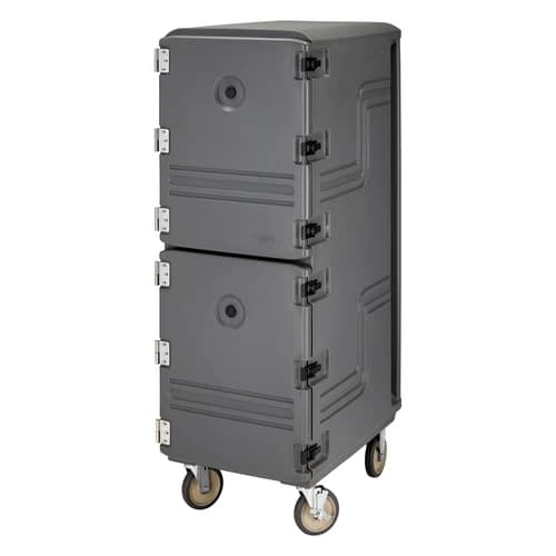Cambro Camcart 1826DBC615 Insulated Charcoal Gray Front Loader Food Carrier — main image
