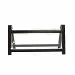 Tablecraft RMG2BK Frostone Black Wood 2-Tier Riser Frame 23" x 8" x 11-1/2" — view 3