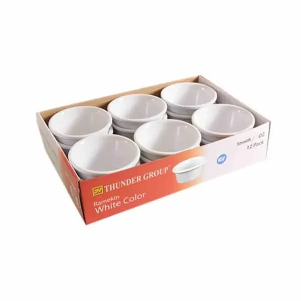 Thunder Group ML538W1R White 4 oz. Melamine Ramekin | Pack of 12 — view 2