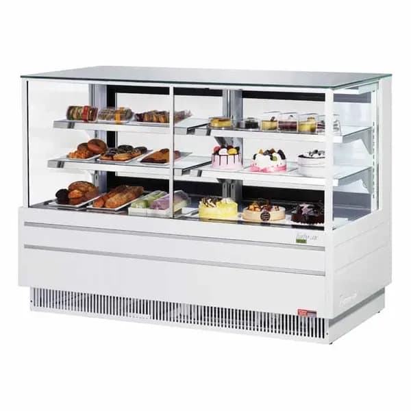 Turbo Air TCGB-72UF-CO-W-N Combination Refrigerated/Dry White Bakery Display Case 72-1/2"W — view 2