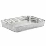 Tablecraft 10036 Lattice Stainless Steel Oval Platter 9-1/2" x 6" x 2-1/8" — view 6