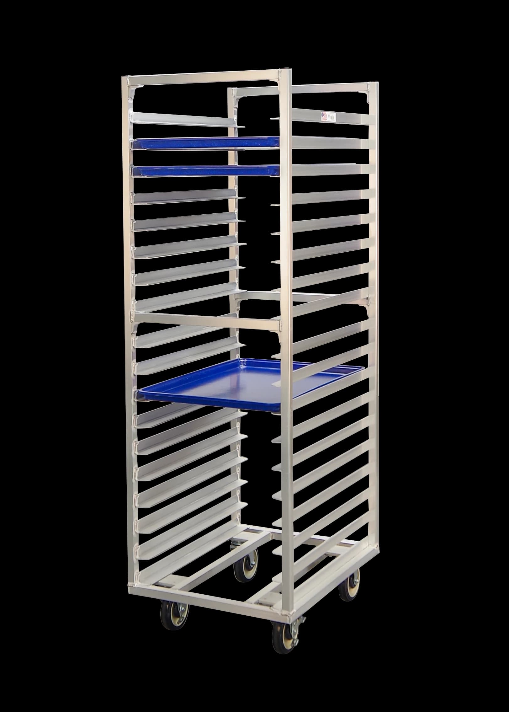 Carter-Hoffmann® O8618 Portable Aluminum Pan Rack Single Width Open Style End-Loaded 18 Pan Capacity — view 3