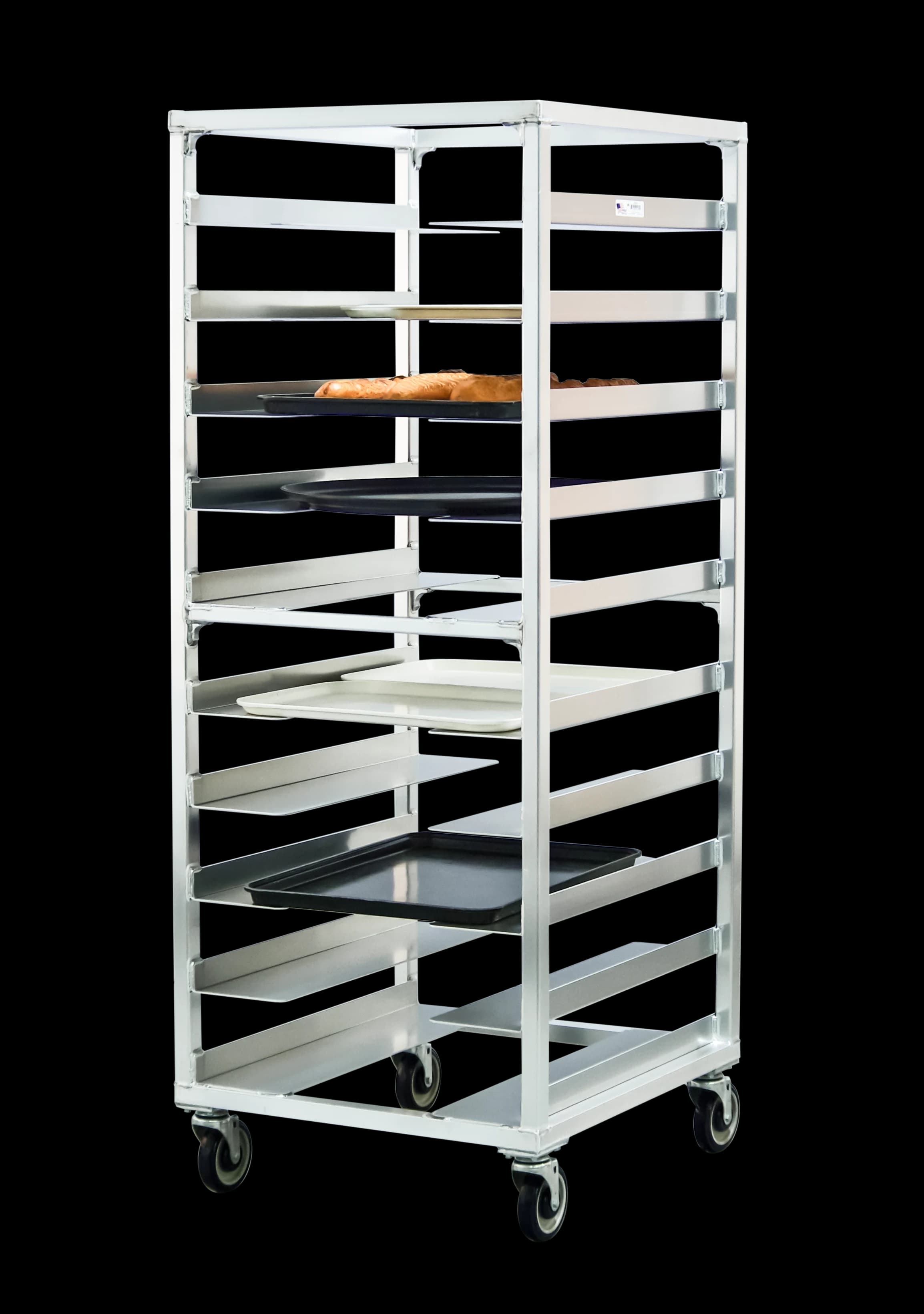Carter-Hoffmann® O1610 Portable Aluminum Pan Rack Single Width Mobile Style End-Loaded 10 Pan Capacity — view 3