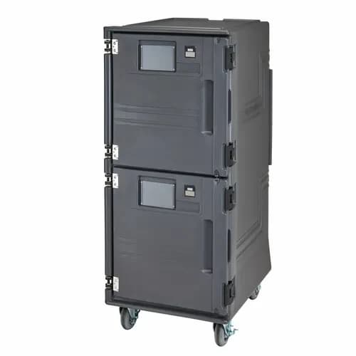 Cambro Pro Cart Ultra PCUHH615 Electric Charcoal Gray Hot Front Loader Food Carrier — view 2