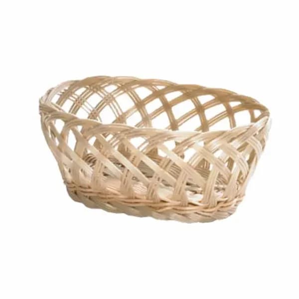 Tablecraft 1136W Natural Oval Woven Basket 9-1/2" x 7-1/4" x 3-3/4 | Case of 12 — main image