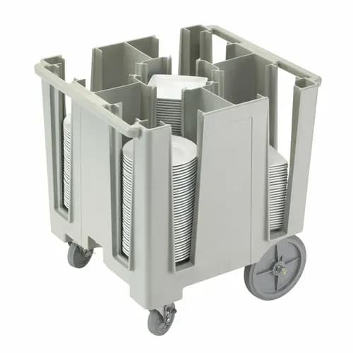 Cambro DCS950480 Polyethylene 5 Speckled Gray Dish Caddy With 5 Dividers — main image