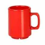 Thunder Group CR9010RD Orange 8 oz. Melamine Mug/Cup | Case of 12 — view 3